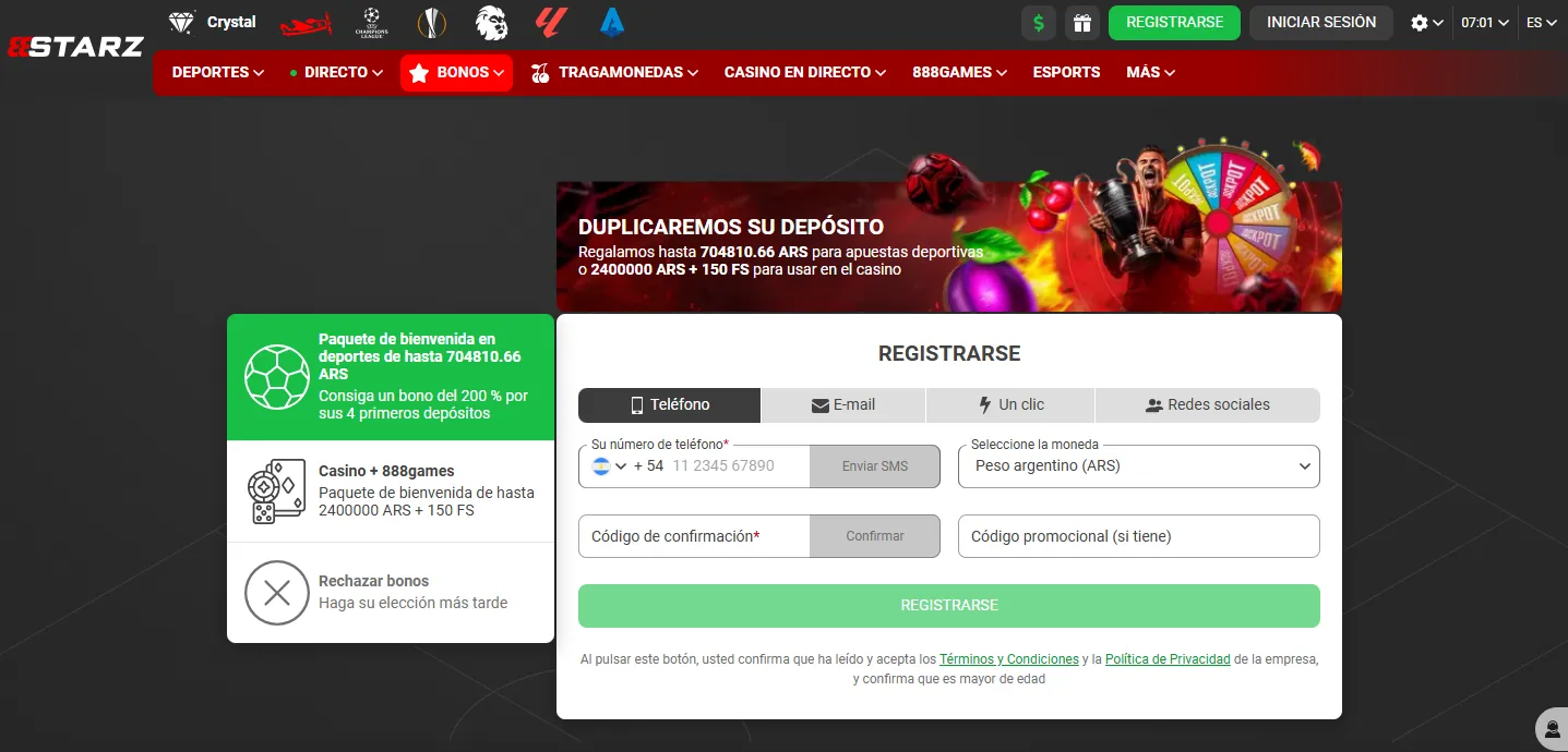 Cómo registrarse en el casino online Argentina con Mercado pago